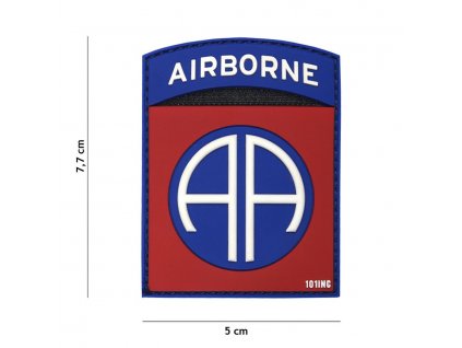 Nášivka PATCH 3D PVC Airborne 82nd red