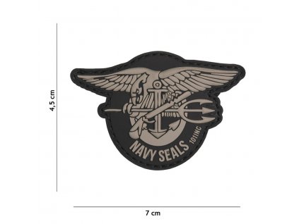 Nášivka PATCH 3D PVC Navy seals grey