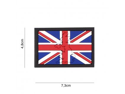 Nášivka PATCH 3D PVC United Kingdom with contour