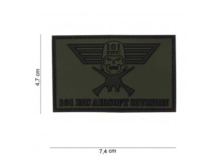 Nášivka PATCH 3D PVC 101 INC Airsoft Division