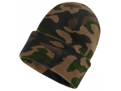 Maskáčová čiapka na zimu