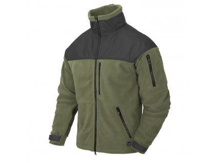 Bunda classic army, olive-čierna
