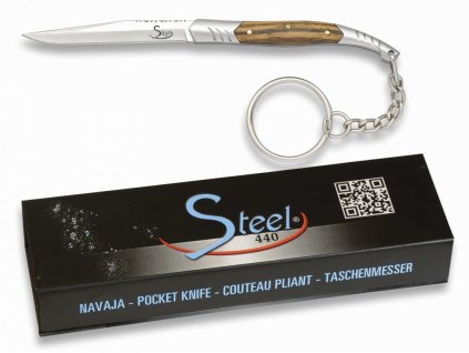 vreckovy noz steel 440 madera zebra 19679 5cm