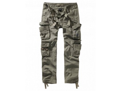 Nohavice Brandit Pure Slim Fit Trousers, olive (Konfekčná veľkosť 7XL)