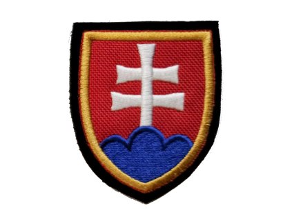 Nášivka na suchý zips SVK znak, čierny okraj
