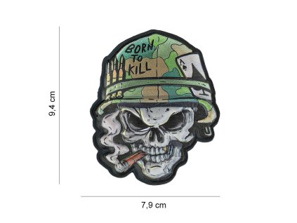 Nášivka PATCH 3D UV Skull Vietnam ace