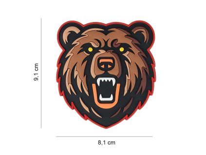 Nášivka PATCH 3D PVC Grizzly bear