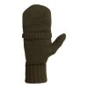 Rukavice pletené M-TRAMP s príklopkou, olive (Konfekčná veľkosť M)
