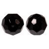 ZECK - skleněné korálky – Faceted Glass Beads Black (Velikost 6 mm)