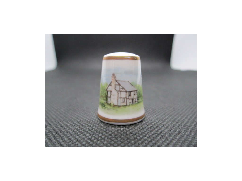 Sběratelský náprstek - Royal Worcester England - Cottage 1800