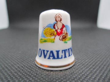 Sběratelský náprstek - TTG Reklama - Ovaltine, sladový mléčný nápoj