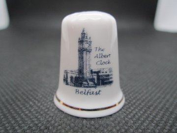 Sběratelský náprstek - Severní Irsko - Belfast, na památku prince Alberta - The Albert Clock (věžní hodiny)