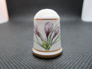 Sběratelský náprstek - Franklin Porcelain USA - Květiny Holandska 1978 - Krokusy