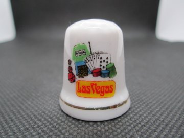 Sběratelský náprstek - USA Nevada - Las Vegas, s hráčskými potřebami