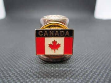 Sběratelský náprstek - 3D Kanada cínový - vlajka, značený, masivní