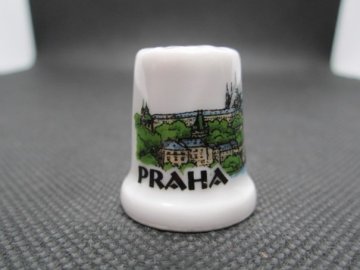 Sběratelský náprstek - Praha - panorama, zn. Porceleine Fine Chodov