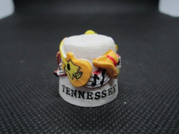 Sběratelský náprstek - 3D USA Tennessee, s hudebními nástroji, tvrzená pryskyřice