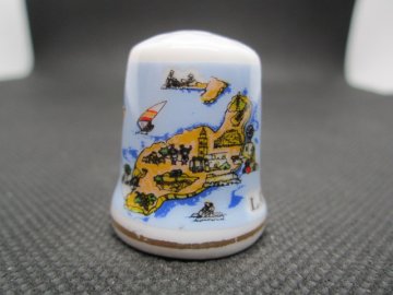 Sběratelský náprstek - Španělsko - Lanzarote, mapa a zajímavosti