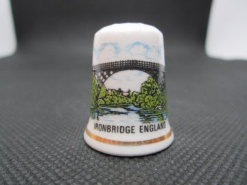 Sběratelský náprstek - Anglie - Ironbridge, Shropshire, první litinový most na světě