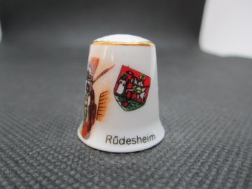 Sběratelský náprstek - Reutter Germany - Německo, Rüdesheim, se znakem
