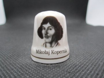 Sběratelský náprstek - Polsko - Mikuláš Koperník, astronom, se znakem Polska