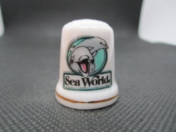 Sběratelský náprstek - USA, Sea World, s delfíny