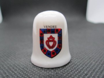 Sběratelský náprstek - Francie - Vendée, znak