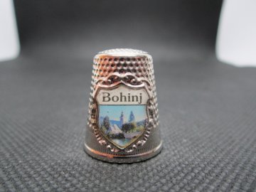 Sběratelský náprstek - 3D Slovinsko - Bohinj, bílý kov