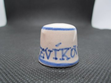 Sběratelský náprstek - Zvíkov - Hrdějovická keramika, ruční výroba a malba