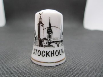 Sběratelský náprstek - Švédsko - Stockholm, zajímavosti a znak