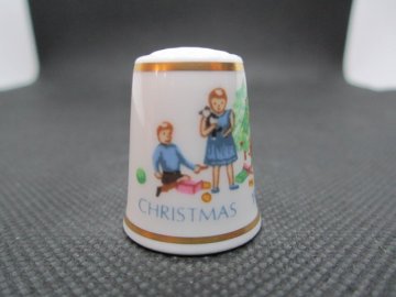 Sběratelský náprstek - Royal Worcester England - Vánoce 1981