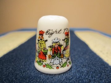 Sběratelský náprstek - Sutherland England - 8. den vánoční