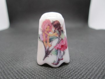 Sběratelský náprstek - Reutter Germany - květinová víla, 1998, autor Frederick Warne