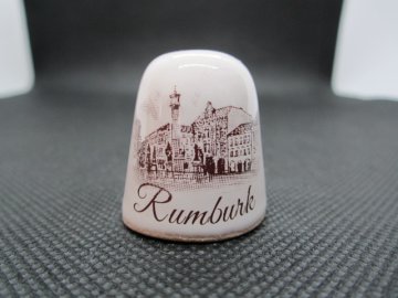Sběratelský náprstek - Rumburk, glazovaná keramika