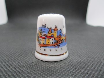 Sběratelský náprstek - Česká republika - Praha, památky a znak