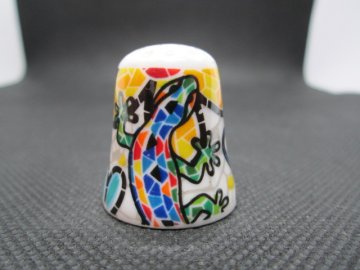 Sběratelský náprstek - Španělsko - Mallorca, mozaika Antoni Gaudí
