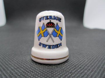 Sběratelský náprstek - Švédsko - vlajky