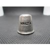 Sběratelský náprstek - 3D cínový - Malta, s Maltézským křížem