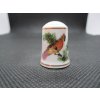 Sběratelský náprstek - Franklin Porcelain USA - Songbirds 1983, ruční malba, podpis autora