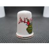 Sběratelský náprstek - Debbie Minton England - kytice ve váze, ruční malba, limitovaná edice