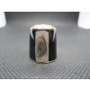 Sběratelský náprstek - Mexiko - Mother of Pearl, černý, s perleť pruhy