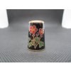 Sběratelský náprstek - Cloisonné - USA Hawaii, pozdrav Aloha, s květy, na černé, v.2,7cm