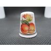 Sběratelský náprstek - TCC Afan Valley Pottery Wales - Peaches 1996, pro trh UK