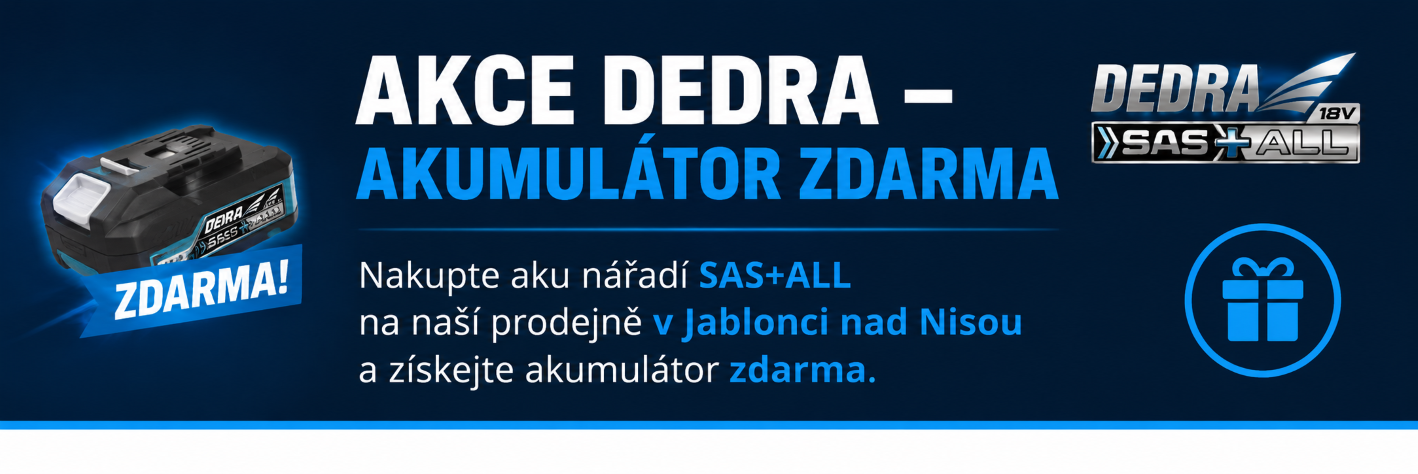 AKCE DEDRA - AKUMULÁTOR ZDARMA