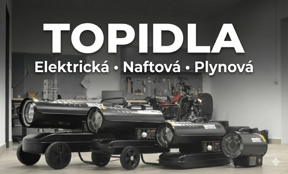 Topidla elektrická plynová naftová