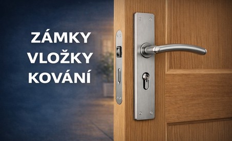 Dveřní zámky, cylindrické vložky, kování na dveře