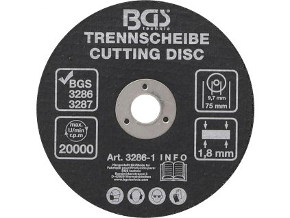 Řezný kotouč pr. 75 mm BGS 3286-1
