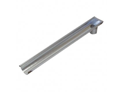 Žlab koncový Pravý + Výpusť 330mm Zn