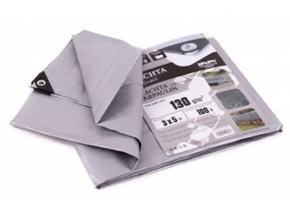 Plachta zakrývací 3x5m 130 g / m2 - šedá MasiPro 102272