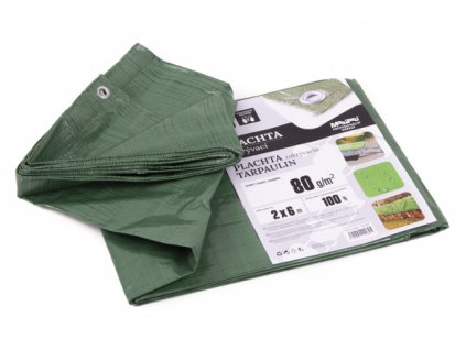 Plachta zakrývací 2x6m 80 g / m2 - zelená MasiPro 102289